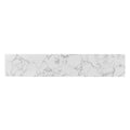 21In. White Engineered Stone Bath Vanity Sidesplash In Calacatta Style 21In. X 4In.
