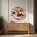 Aesthetically Charmed Round Metal Wall Decor Multicolor