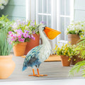22 In. Pelican Metal Garden Statue