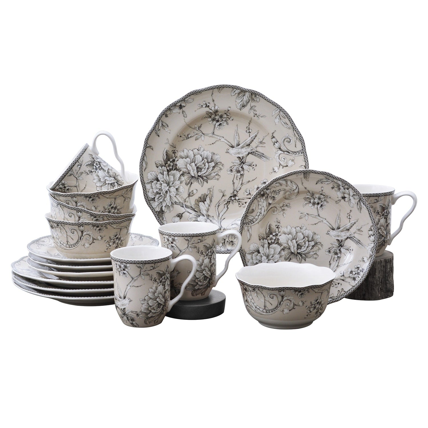 Adelaide Antique White 16 Piece Dinnerware Set