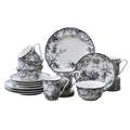 Adelaide Black 16 Piece Dinnerware Set