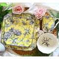 222 Fifth Adelaide Yellow Porcelain 16 Piece Dinnerware Set Service For 4