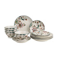 222 Fifth Perse 12 Piece Porcelain Dishes White Plates And Bowls Sets