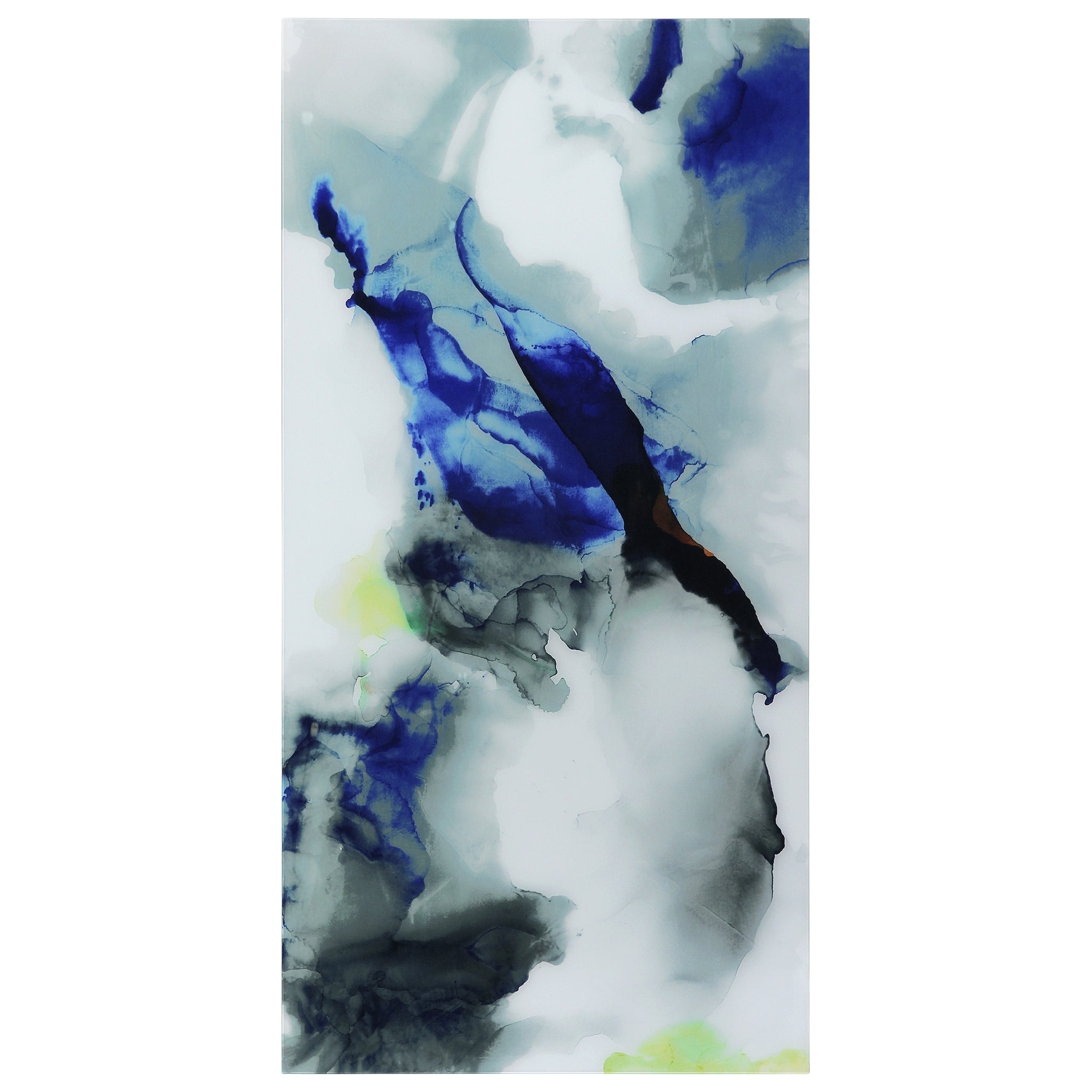 Blue Splash Frameless Free Floating Tempered Art Glass Wall Art By Ead Art Coop Multi Color