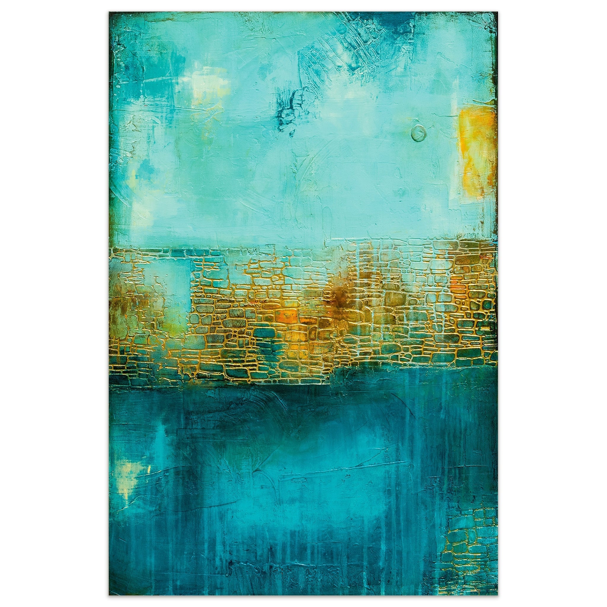 Castle Court Frameless Tempered Art Glass Wall Art Multi Color