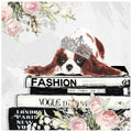 Cavalier Dog Wall Art Print On Unframed Free Floating Tempered Glass