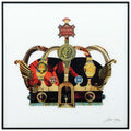 Crown Printed Glass Wall Art With Black Anodized Aluminum Frame