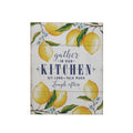 Gather In Our Kitchen Wood Wall Decor With Lemons