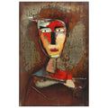 Homme 3 Mixed Media Iron Hand Painted Dimensional Wall Art