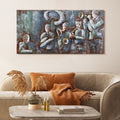 Jazz Band Mixed Media Iron Hand Painted Dimensional Wall Art
