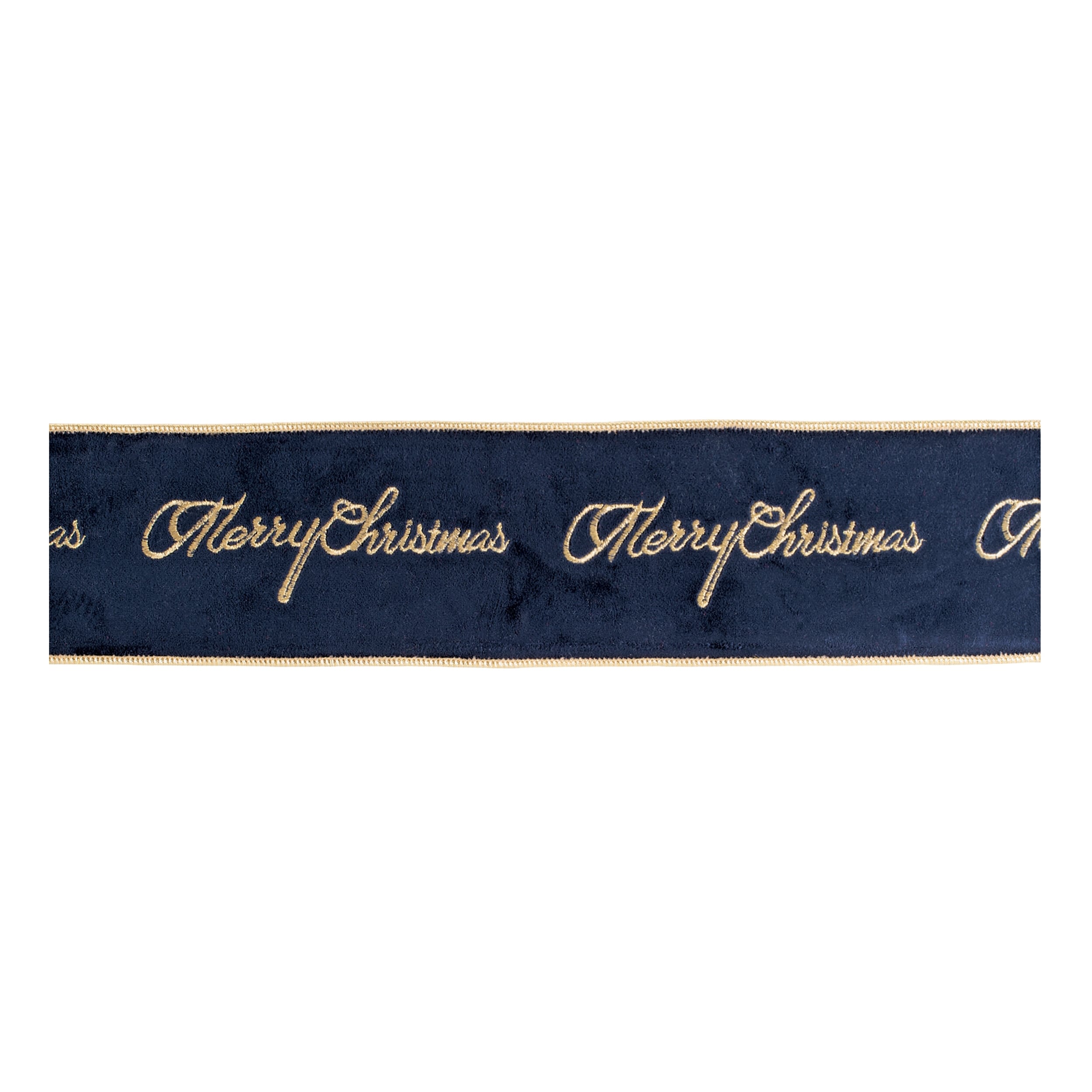 Merry Christmas Velvet Wired Ribbon 4 X 5 Yds.