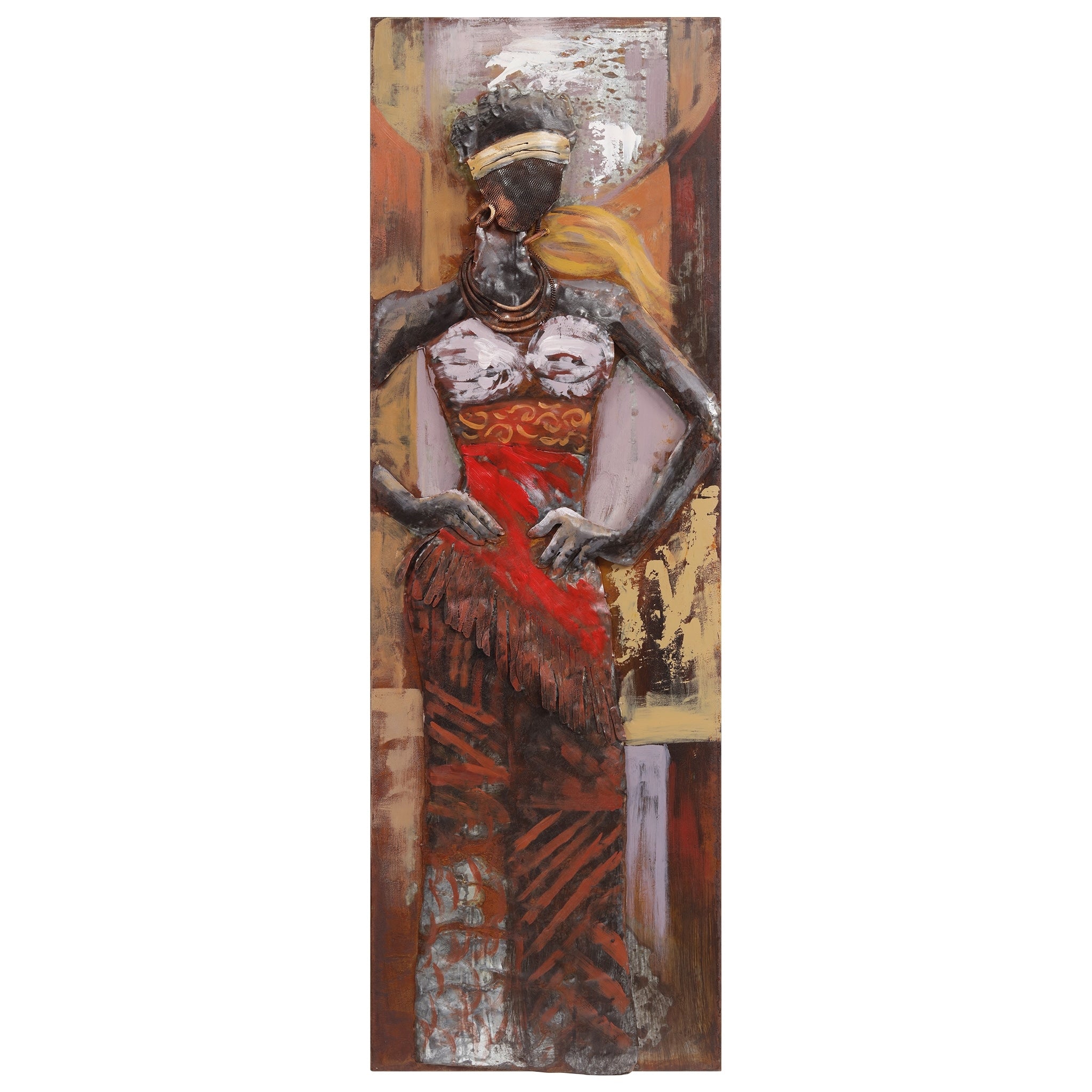 Miss Tic Mixed Media Iron Hand Painted Dimensional Wall D Cor