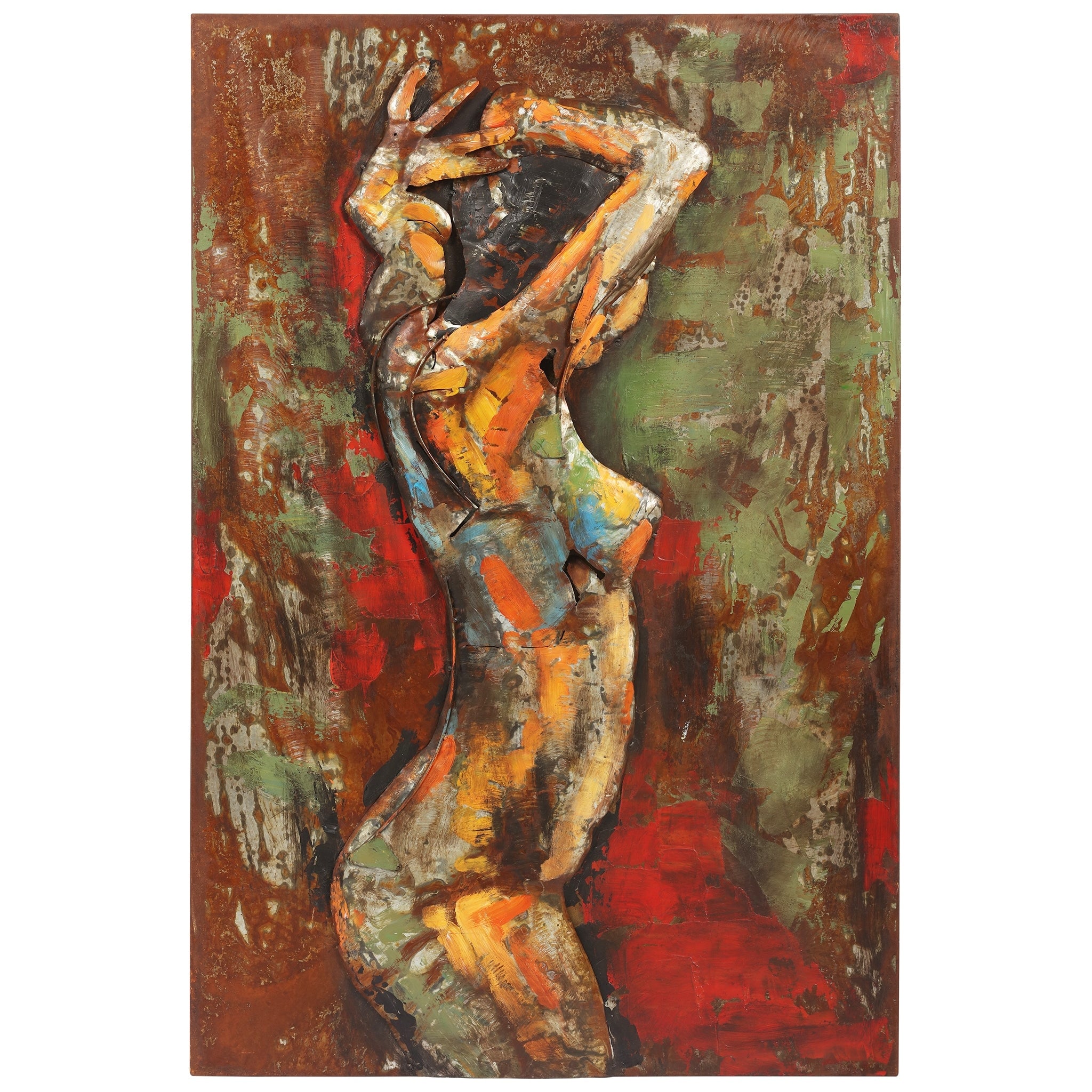 Nude Study 3 Mixed Media Iron Hand Painted Dimensional Wall D Cor
