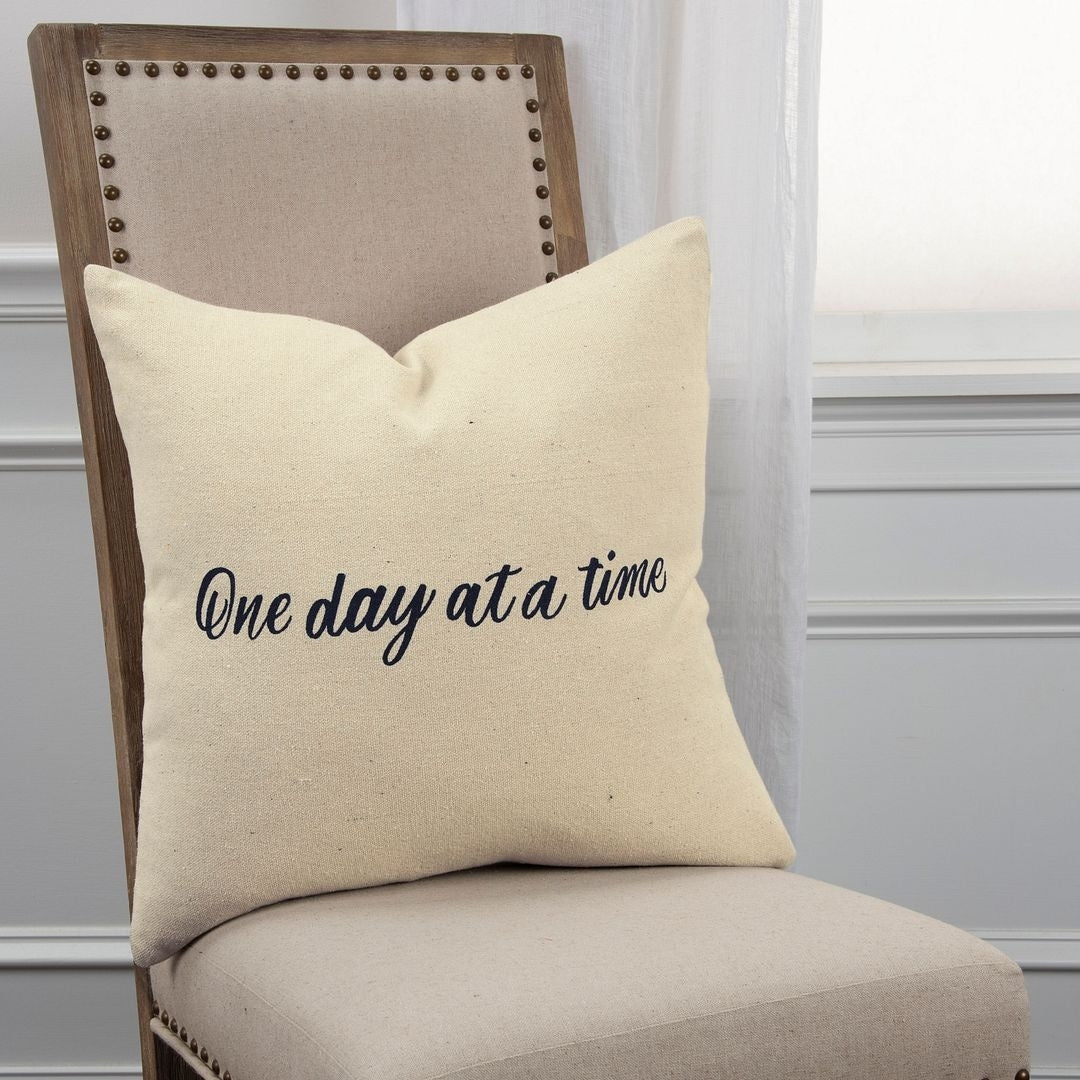 Rizzy Home Natural Quote 20 X20 Filled Pillow