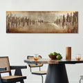 Passages Metallic Handed Painted Rugged Wooden Blocks Wall D Cor