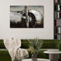 Plane Propeller Mixed Media Iron Hand Painted Dimensional Wall Art