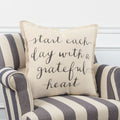 Rizzy Home Sentiment Natural Decorative Down Filler Pillow 20 X20