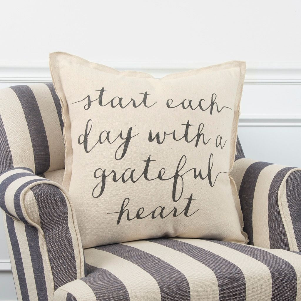 Rizzy Home Sentiment Natural Decorative Down Filler Pillow 20 X20