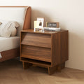 22 Mid Century Modern 2 Drawer Walnut Nightstand Bedroom Bedside Table Living Room Side Table