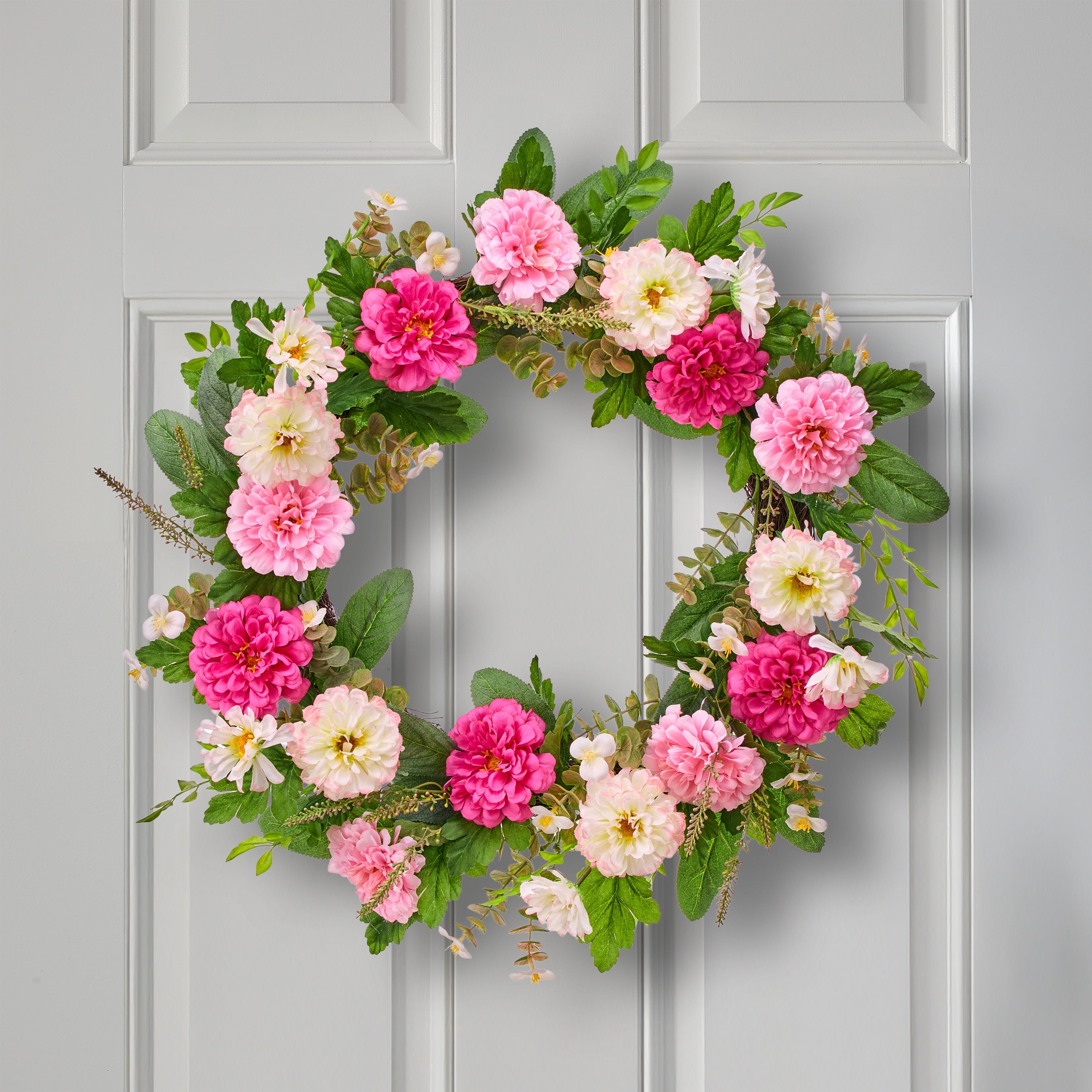 22 Pretty Pink Peony Wreath
