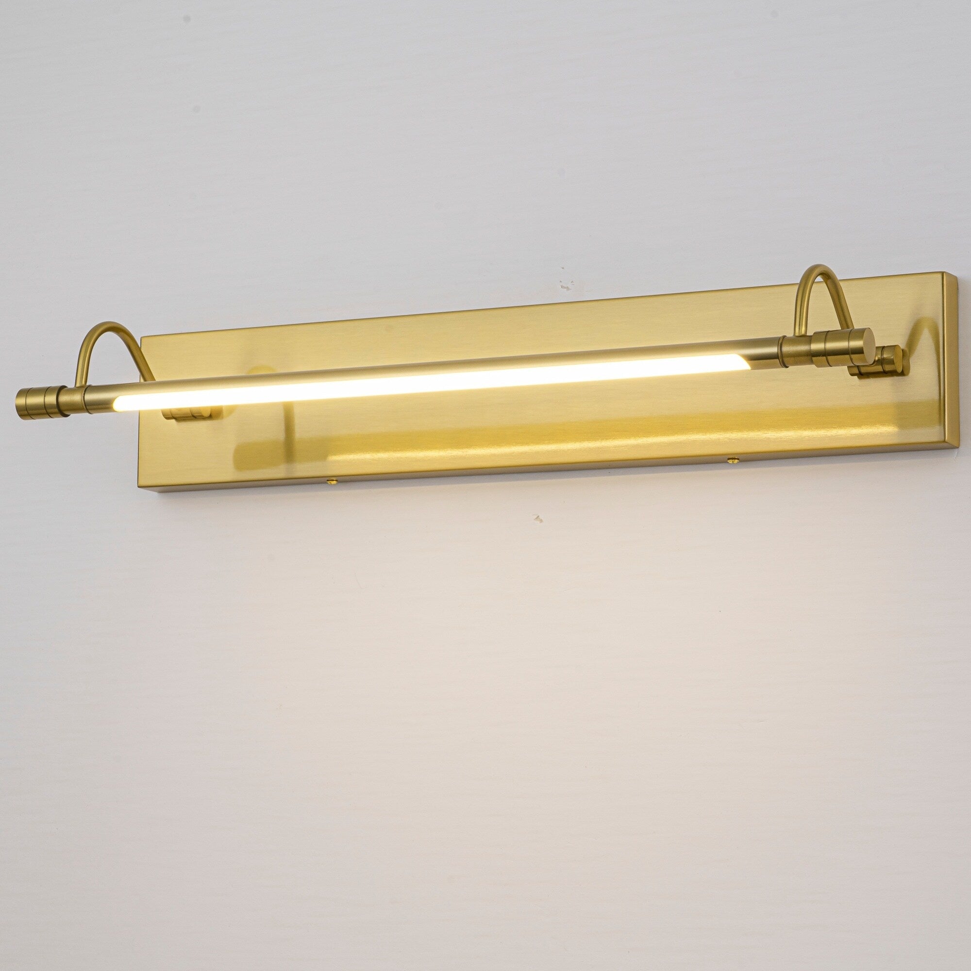 23.1 W Mid Century Modern Gold Double Arm Led 3000K Barthroom Mirror Picture Wall Light 21.3 In. W X 4.3 In. H X 6.7 In. D
