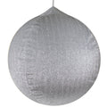 23.5 Inch Silver Tinsel Inflatable Christmas Ball Ornament Outdoor Decoration