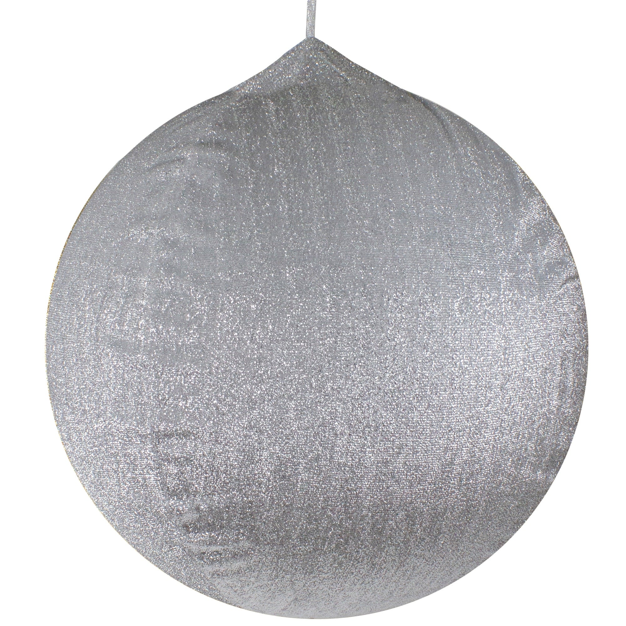 23.5 Inch Silver Tinsel Inflatable Christmas Ball Ornament Outdoor Decoration