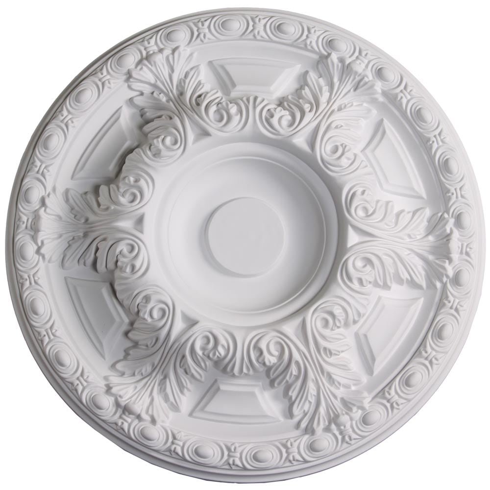 Single 23.6 Inch Acanthus Leaf Egg Ceiling Medallion