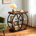 23.62 End Table With Storage Shelves For Living Room