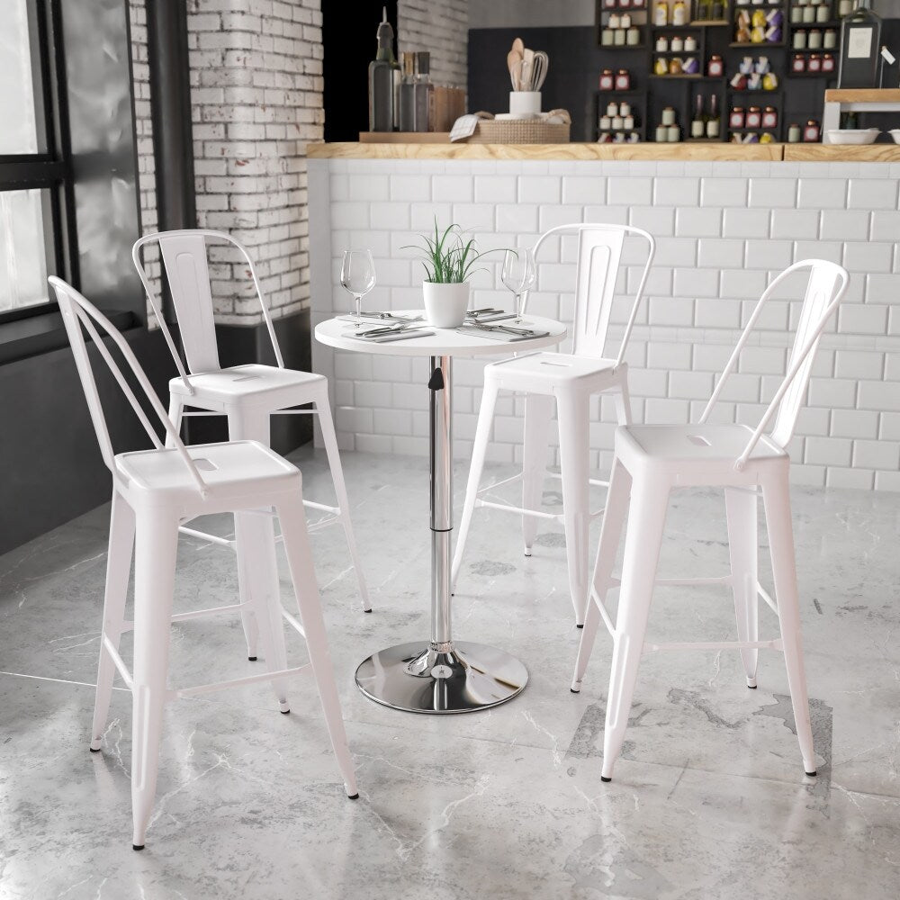 23.75 Round Adjustable Height Wood Table Adjustable Range 26.25 35.75