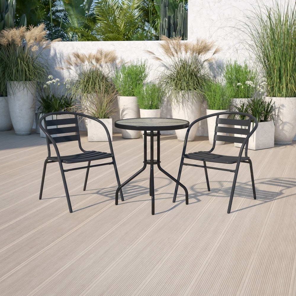 Table And 2 Stack Chair Set