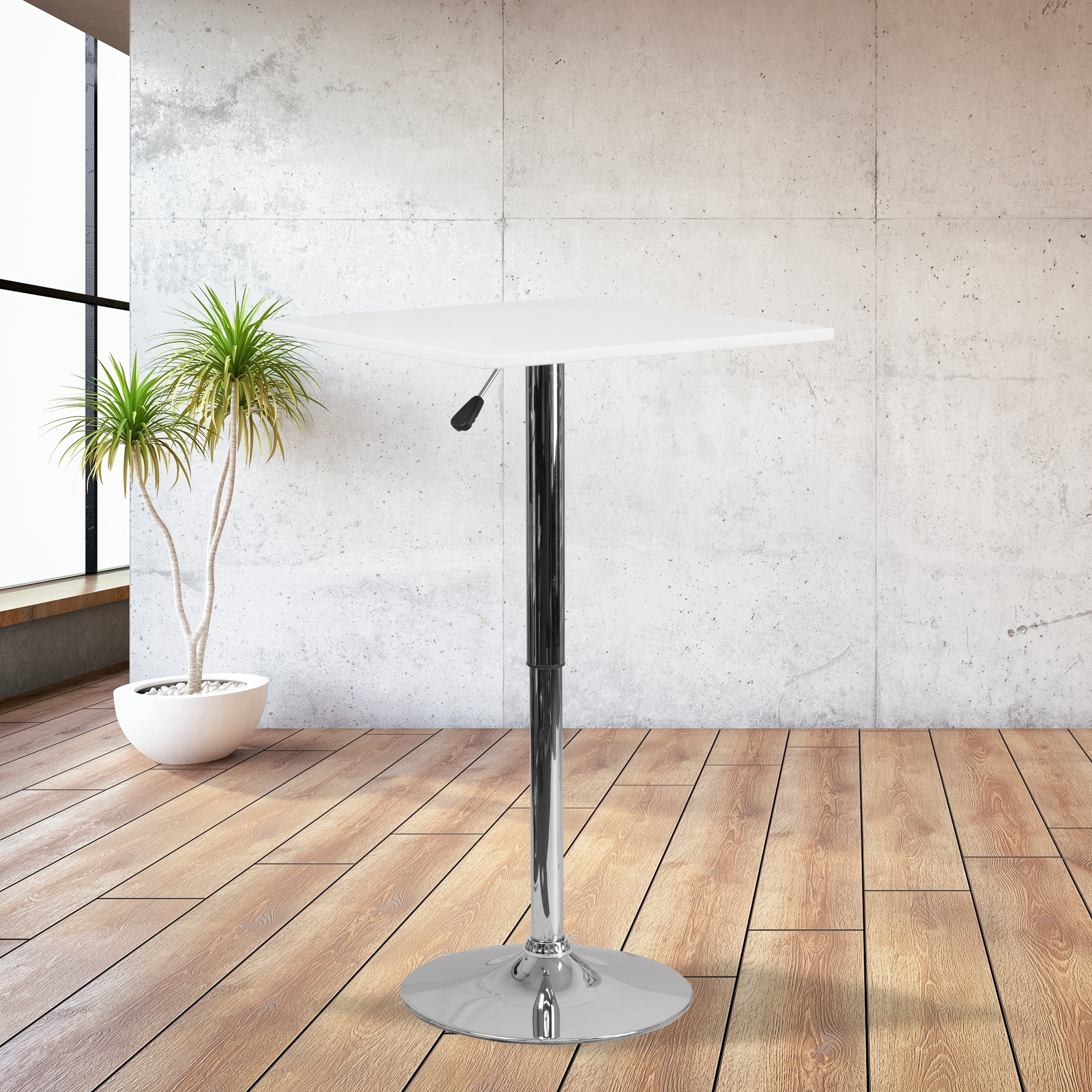 23.75 Square Adjustable Height Wood Table Adjustable Range 33 40.5