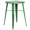 23.75Sq Powder Coated Metal Outdoor Bar Table