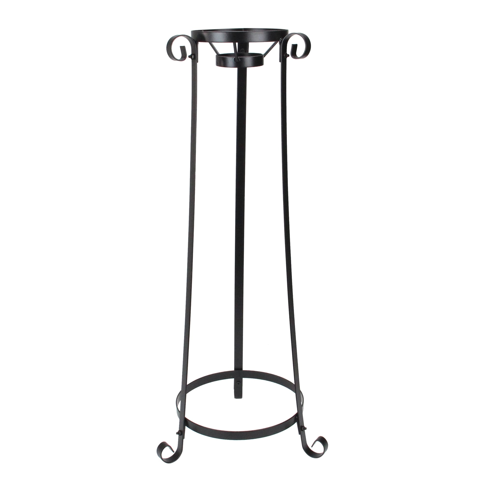 23.75 Black Large Tower Standing Garden Gazing Ball Outdoor Patio Stand