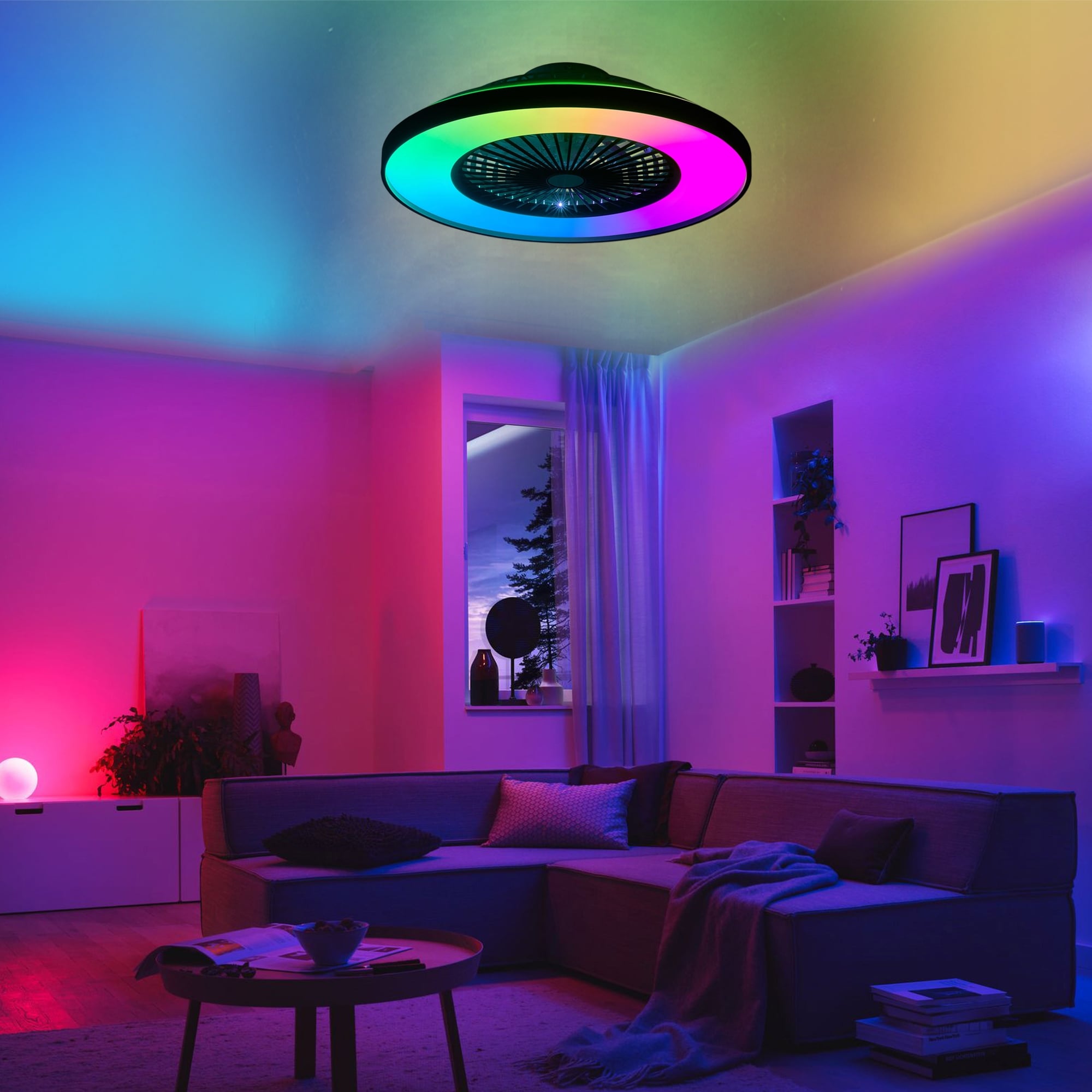 23 Bedroom Fan Light With Remote Control Dimmable 8 Blades Reversible Dc Motor With Led Light