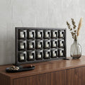 23 Black Iron Geometric Floor Tealight Candle Holder