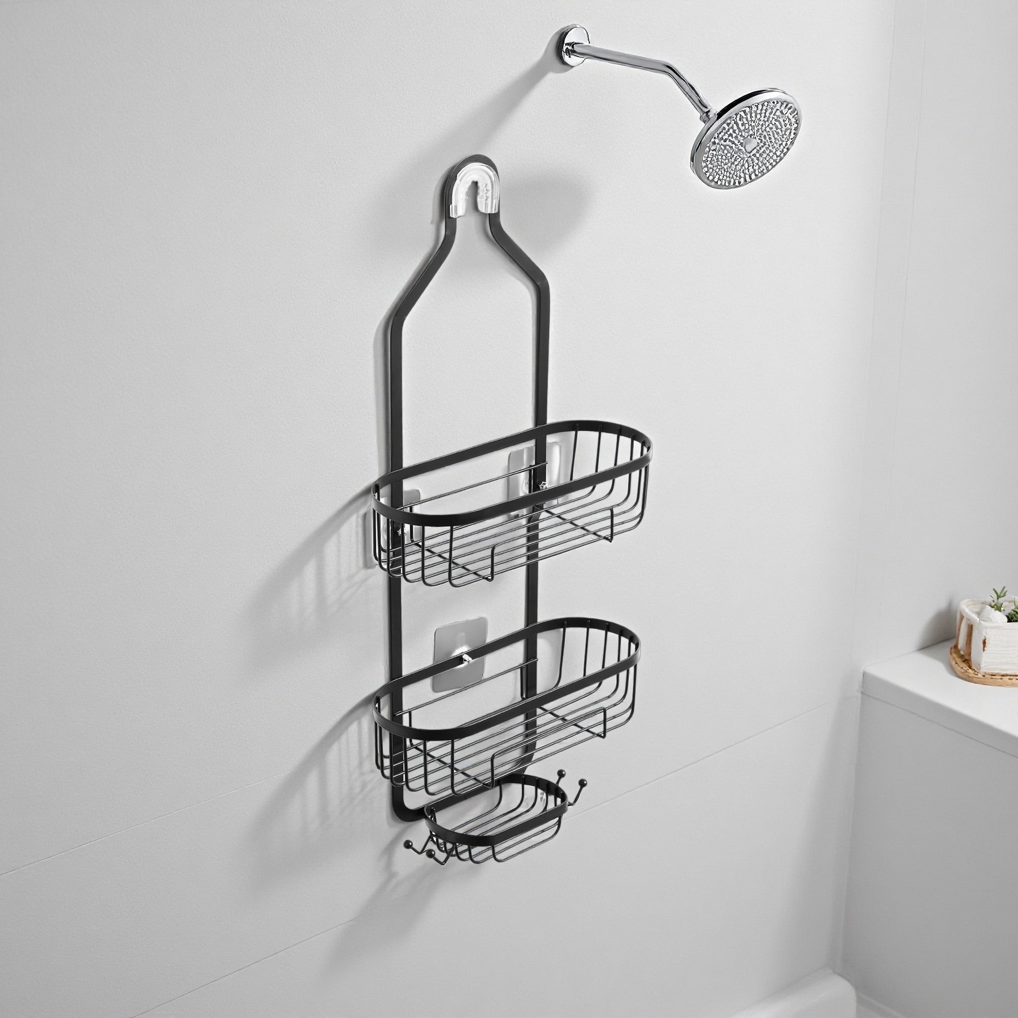 23 H Shower Caddy 3 Tier Hanging Bathroom Shower Storage Rack No Drilling Required Stable Non Slip Holds Up To 40Lbs
