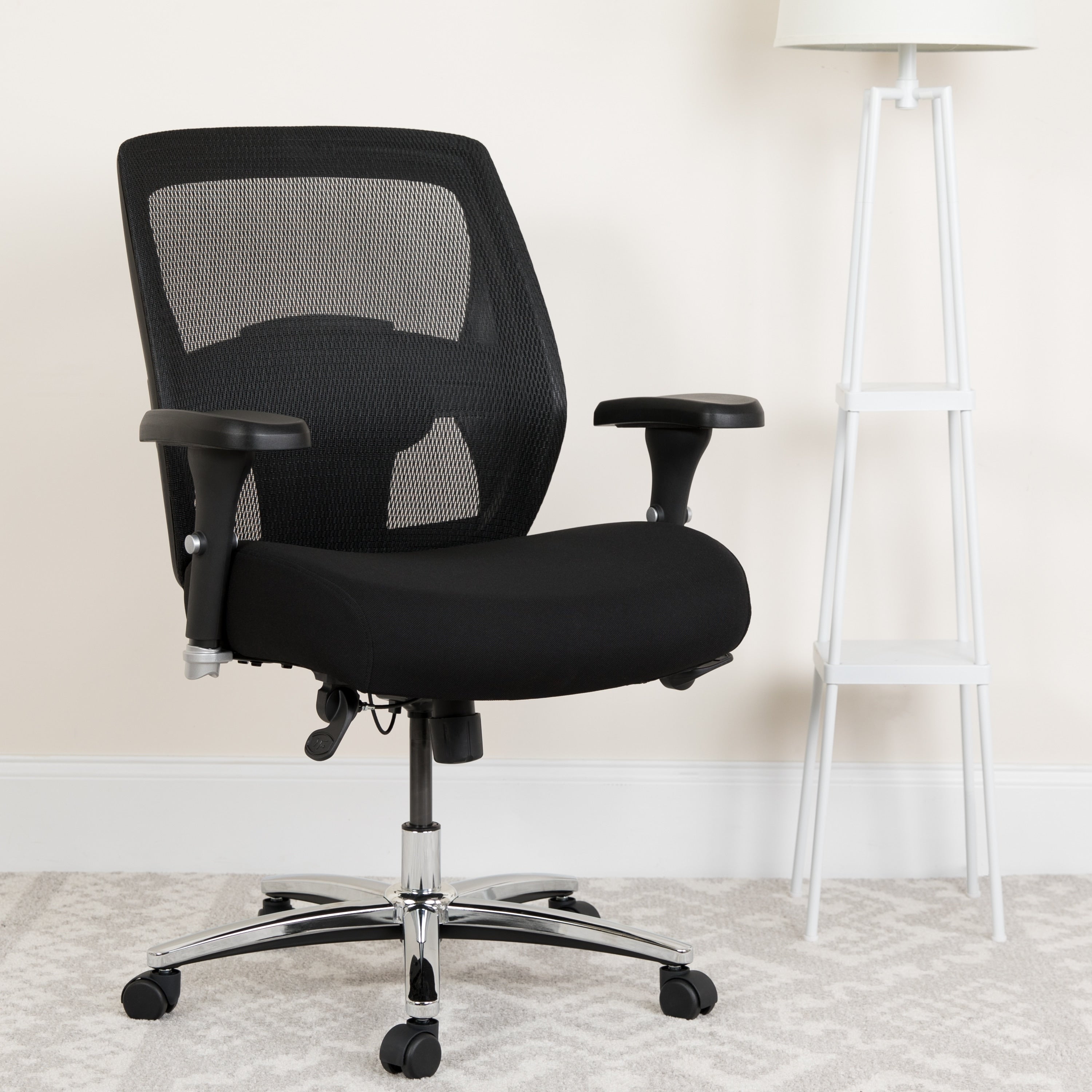 Hercules Series 24 7 Intensive Use Big Tall 500 Lb. Rated Mesh Executive Swivel Chair With Ratchet Back