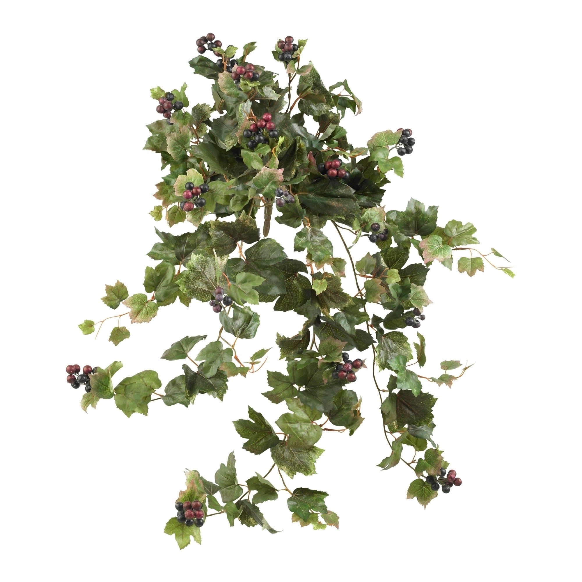 24 Grape Leaf Hanging Artificial Plant Set Of 2 H 24 In. W 8 In. D 5 In