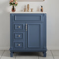 24 Inch Bathroom Vanity With Ceramic Sink Small Bathroom Cabinet With 2 Drawers And Adjustable Shelf
