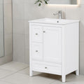24 Inch Bathroom Vanity With Sink Storage Cabinet With Drawers Adjustable Shelf Freestanding Vanity