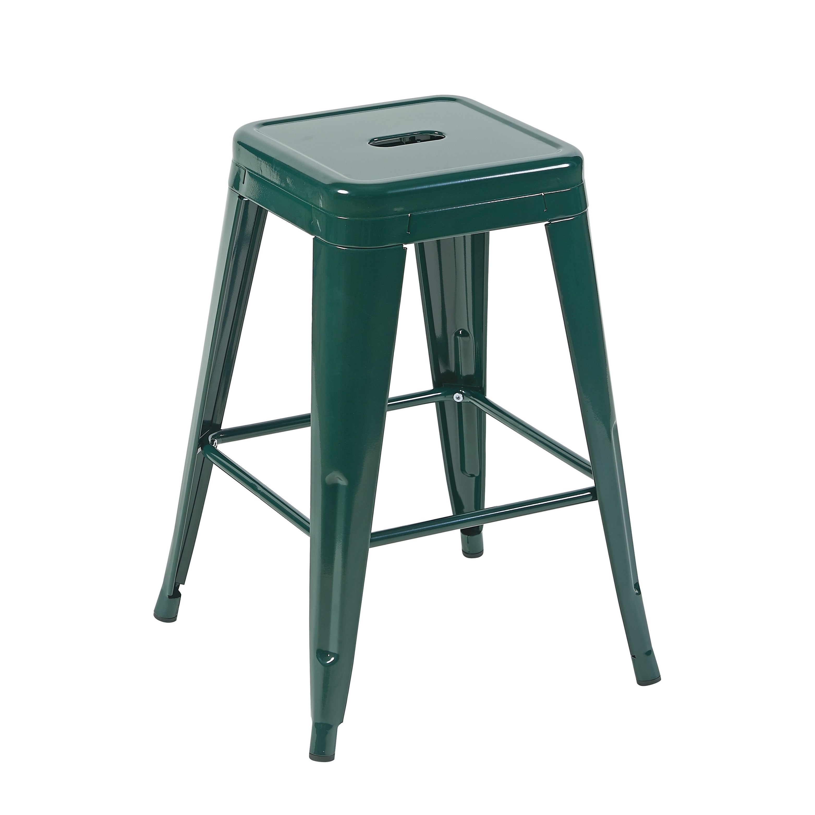 24 Inch Counter Height Stool Backless Metal Bar Stools Set Of 2 Detachable Easy Assembly Space Saving Design For Kitchen