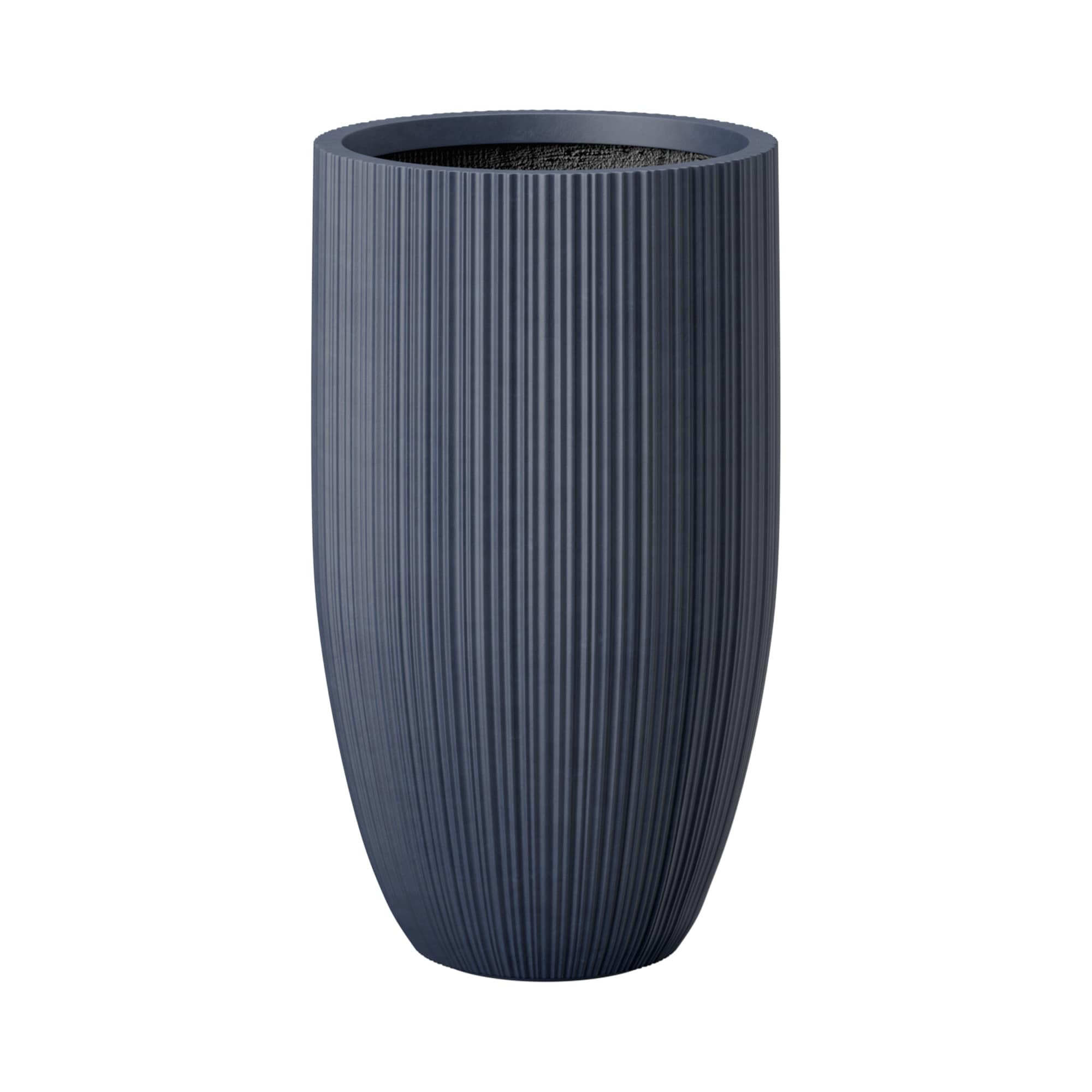 24 Inch Tall Round Concrete Planters For Indoor Outdoor Use