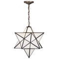 24 Inch Wide Moravian Star White Pendant