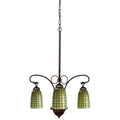 24 Inch Wide Terra Verde 3 Lt Chandelier