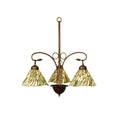 24 Inch Wide Willow Jadestone 3 Lt Chandelier