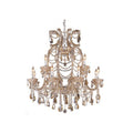 24 Light Gold Chandelier With Champagne Crystals