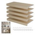 24 In 5 Pcs Wire Shelf Covers Foamed Pvc Wire Rack Covers For Removable Closet Not Wood Pantry Shelves For Cabinet Bathroom