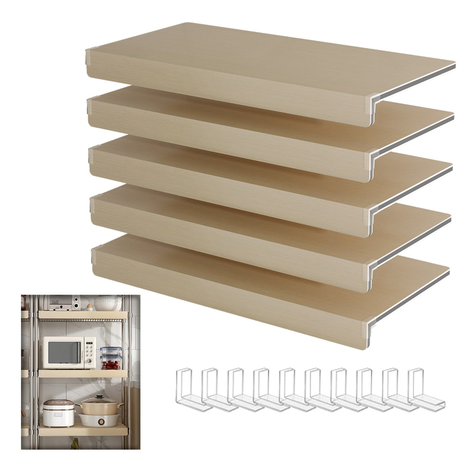 24 In 5 Pcs Wire Shelf Covers Foamed Pvc Wire Rack Covers For Removable Closet Not Wood Pantry Shelves For Cabinet Bathroom