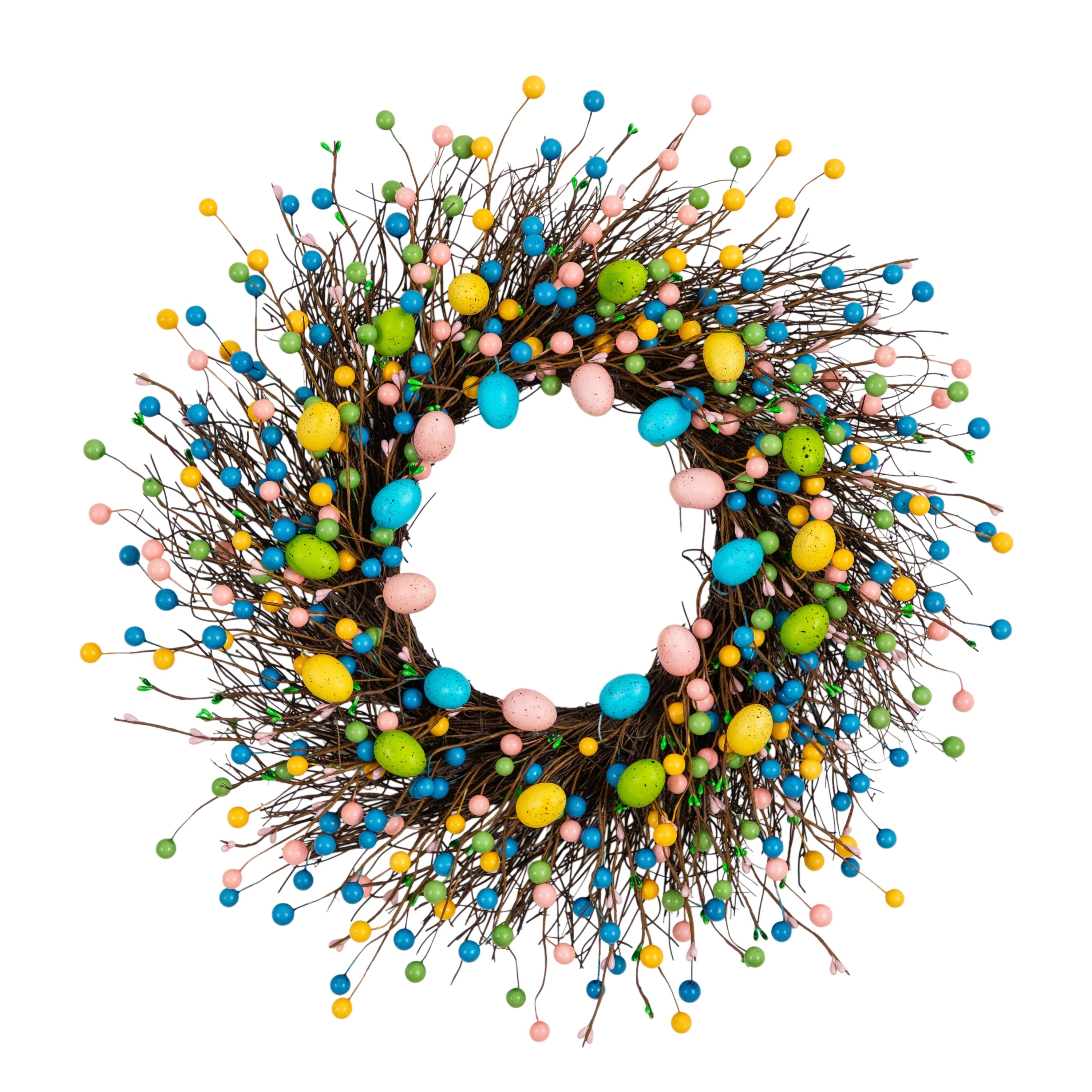 24 In Artificial Easter Egg Twig Wreath